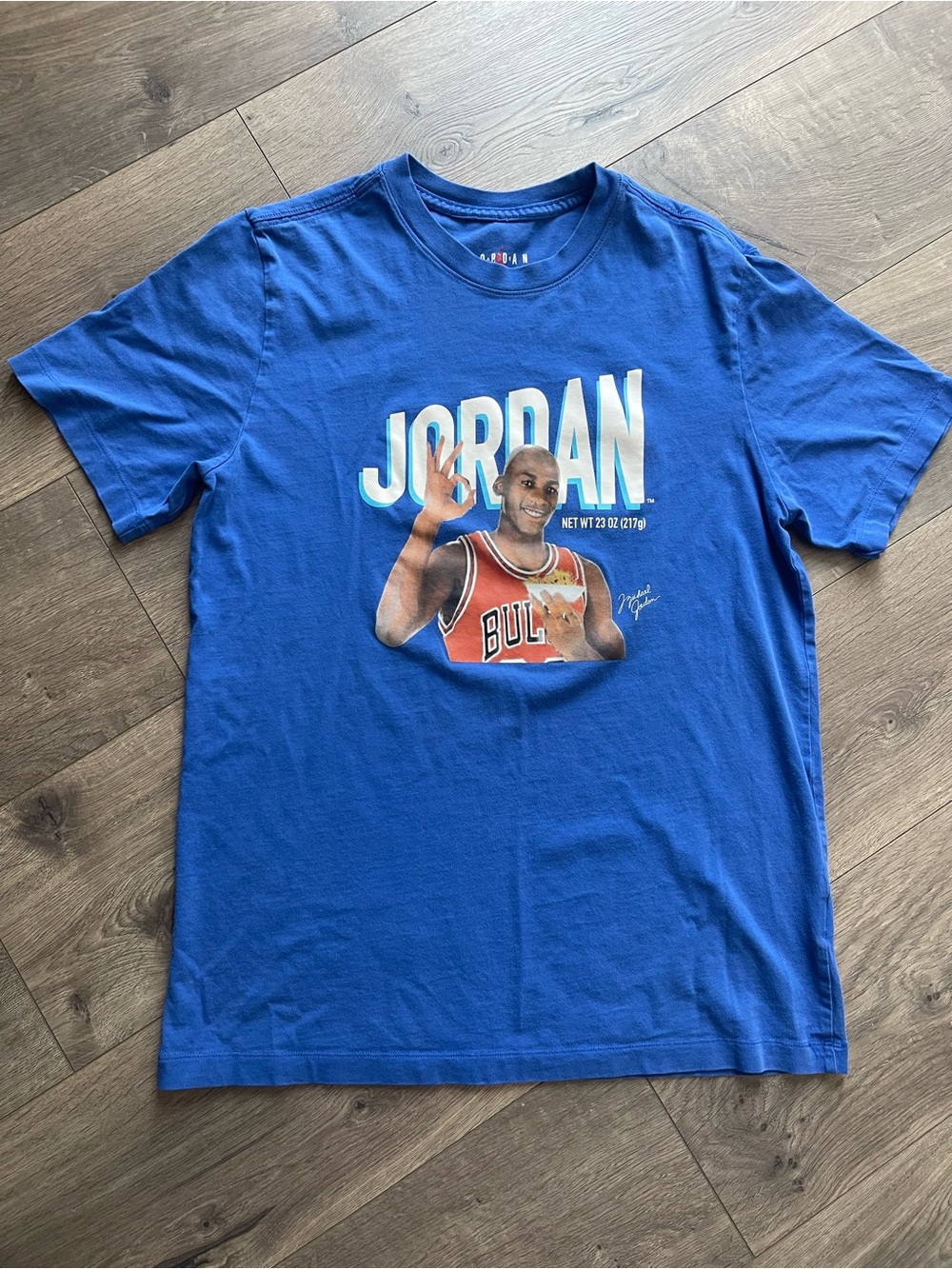 Jordan Men's Royal Blue Graphic Tee with Retro Photo Print
